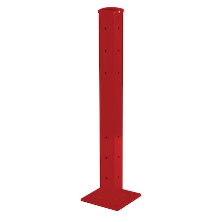 Vestil Rigid Tube Post 42 In Bolt-On Style Red GR-F3R-BO-TP42-RD
